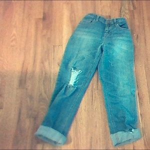 Oshkosh B'gosh rolled up destressed jeans